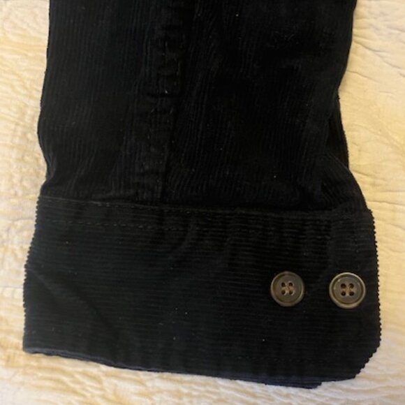 Men's Dark Navy Corduroy Button Down Shirt - Picture 4 of 5
